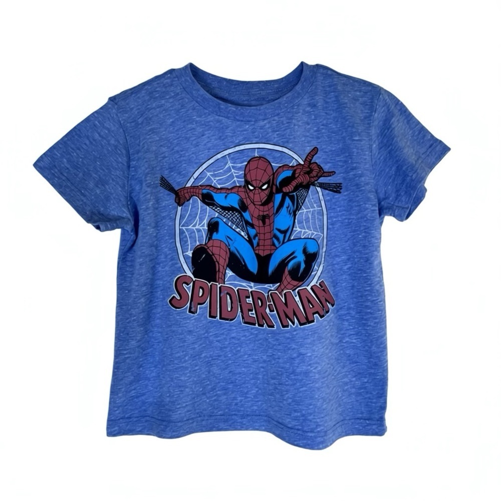 Marvel Kids Heather Blue Spider-Man Short Sleeve T-Shirt